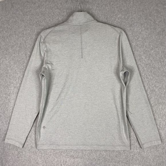 Lululemon Shirt Mens M Grey Soft Jersey Half Zip Pullover Lightweight - Picture 3 of 5